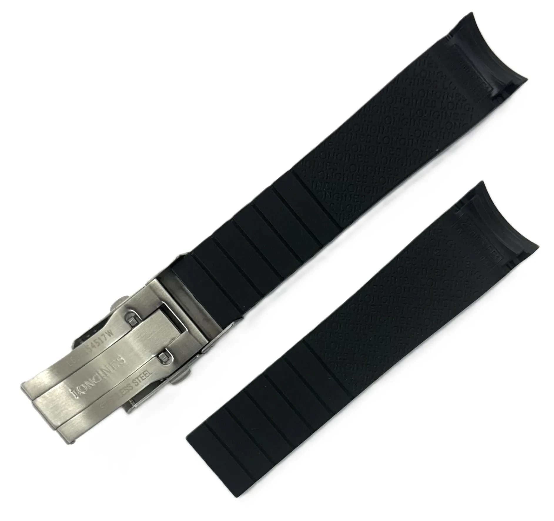 21mm High-Quality Curved End LONGINES Rubber Watch Band