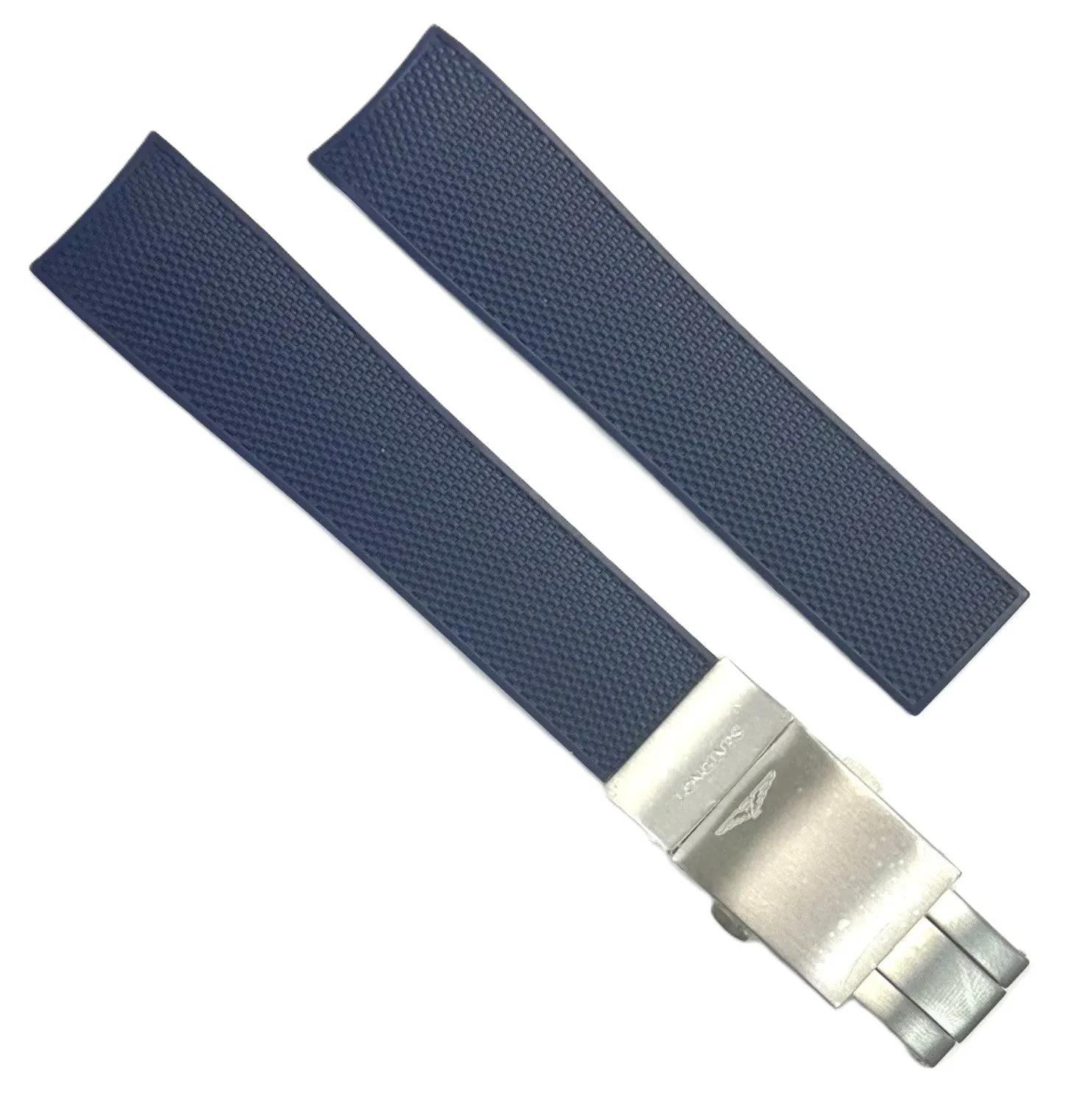 21mm High-Quality Curved End LONGINES Rubber Watch Band
