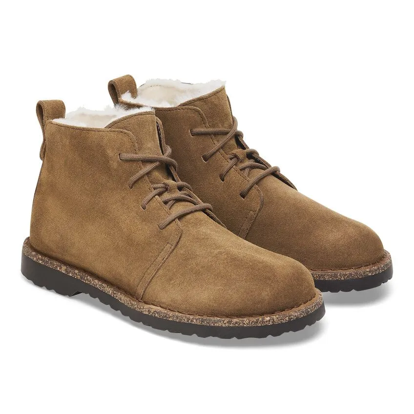 Birkenstock Uppsala Mid Dark Tea Shearling Narrow Women's