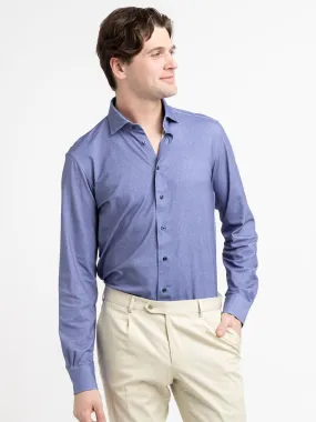 Blue 4-Flex Stretch Cotton Shirt