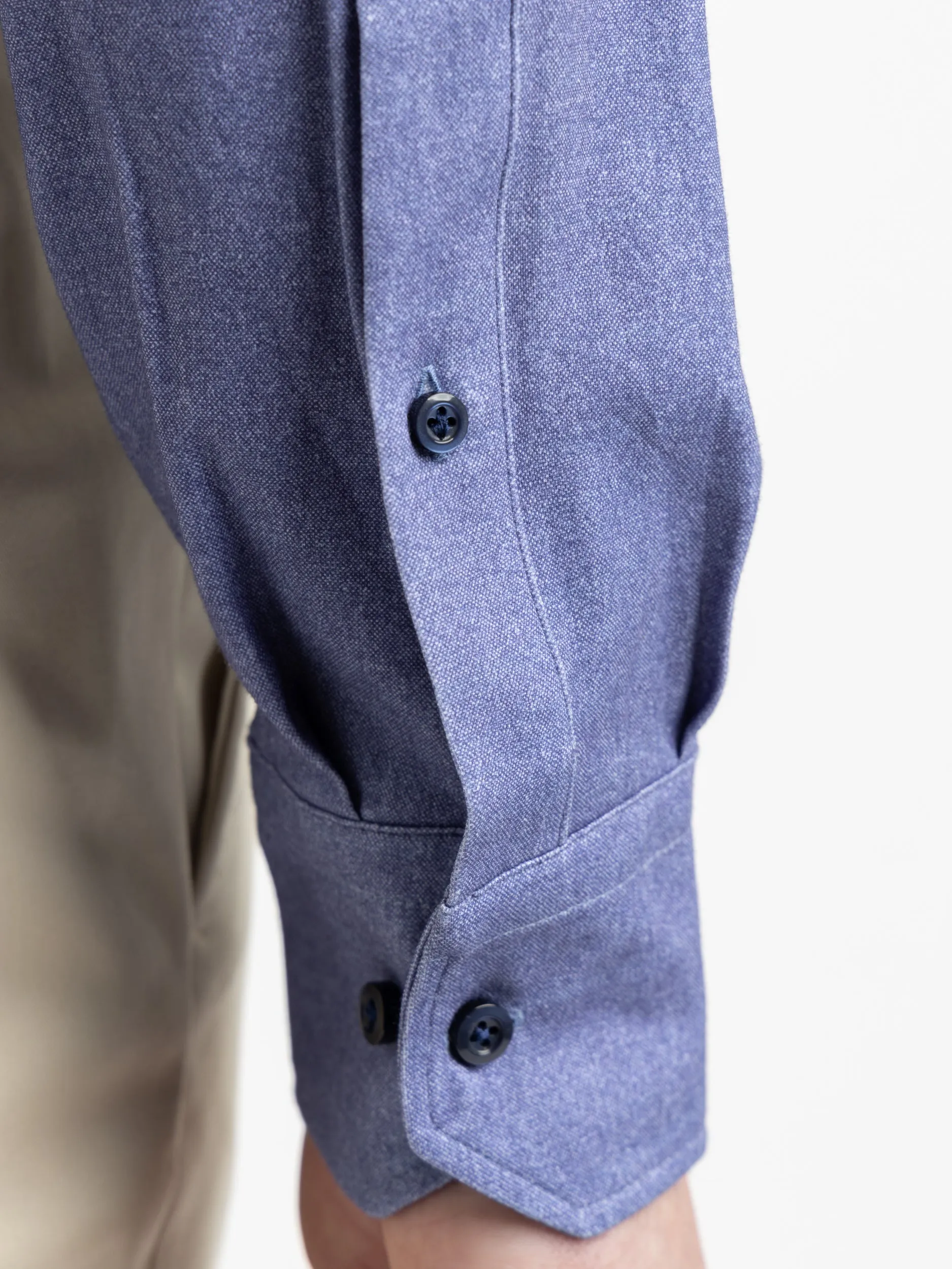Blue 4-Flex Stretch Cotton Shirt