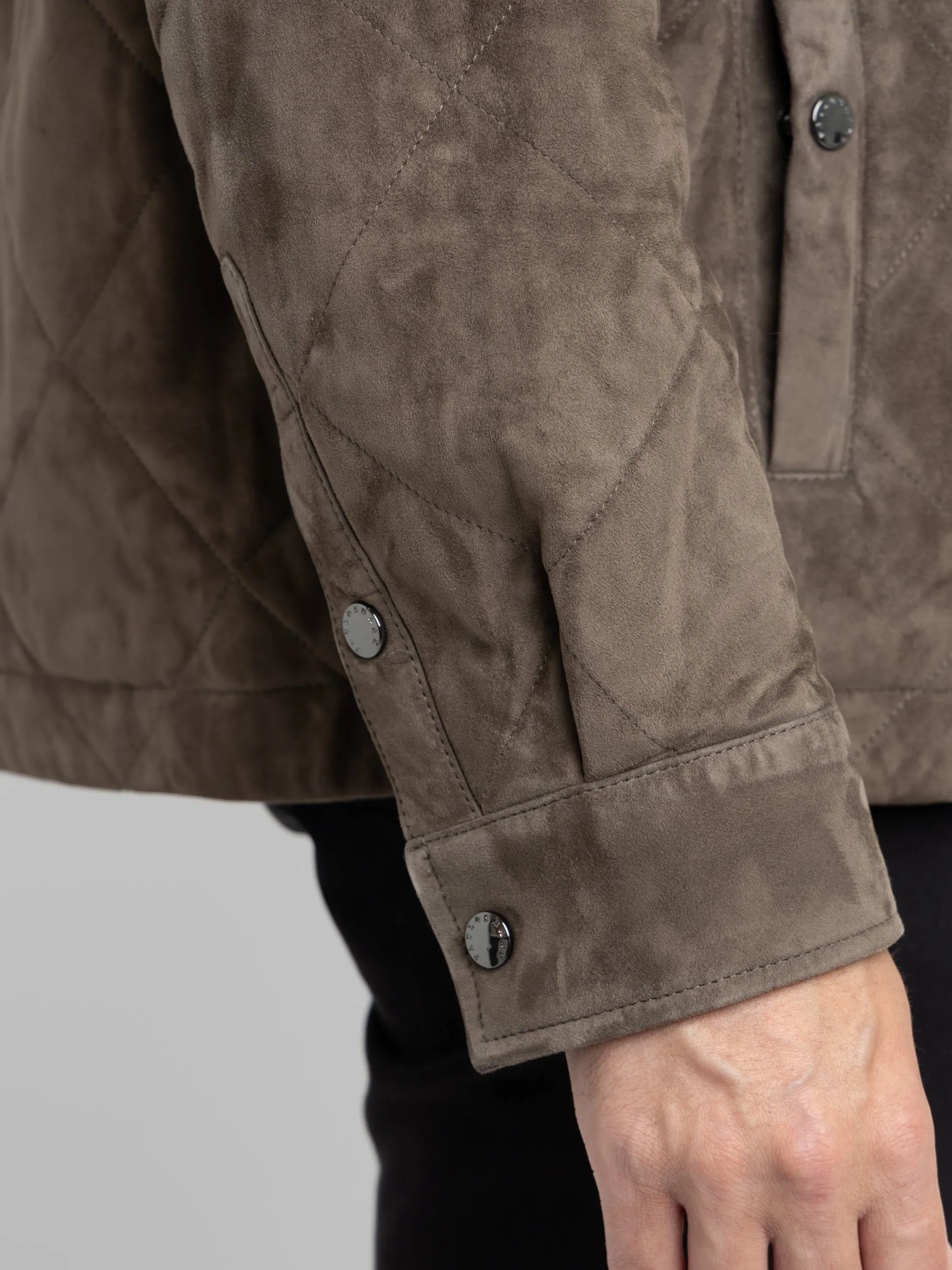 Brown Aqualeather Suede Overshirt
