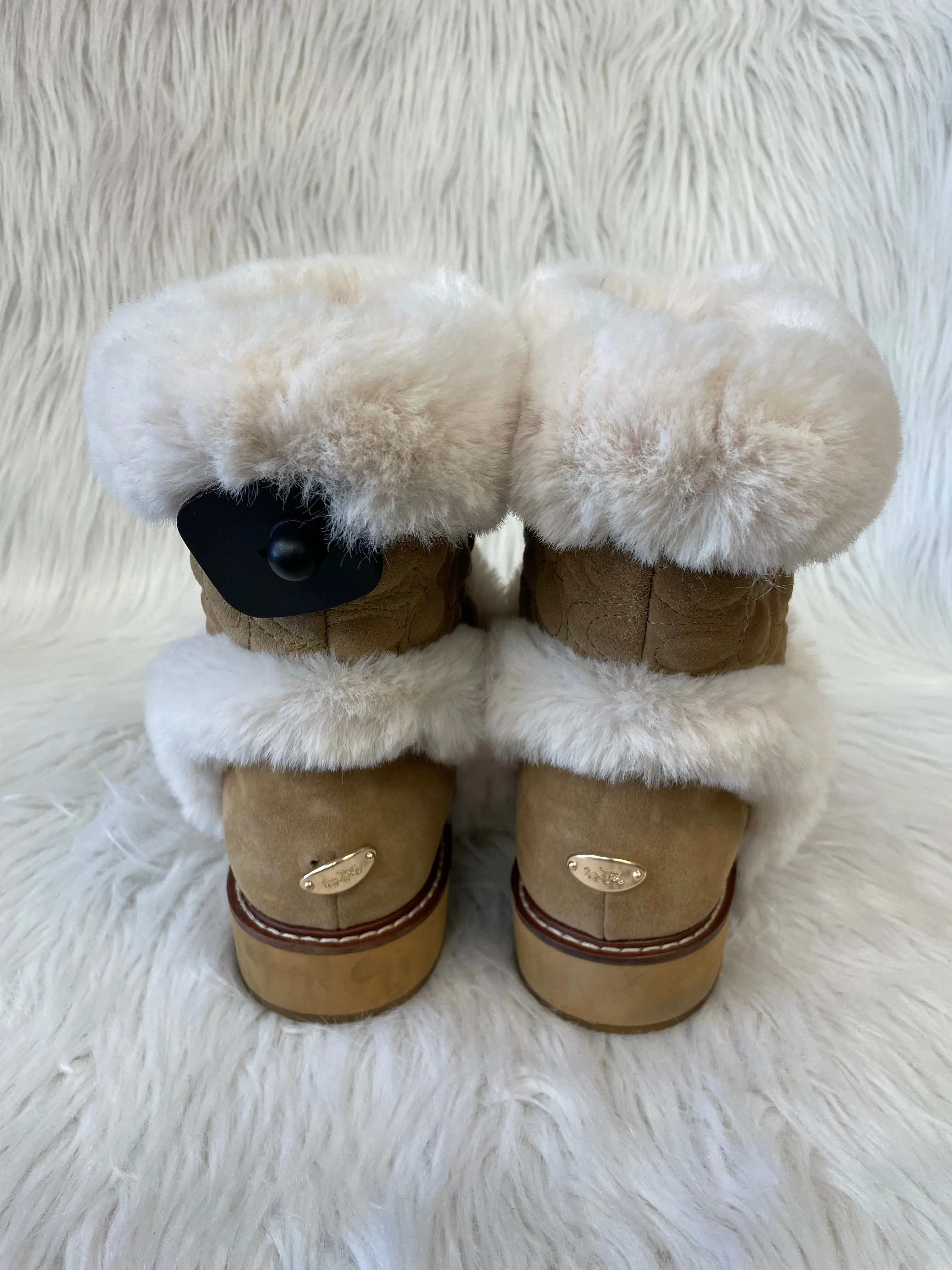 Brown Boots Designer Coach, Size 9.5