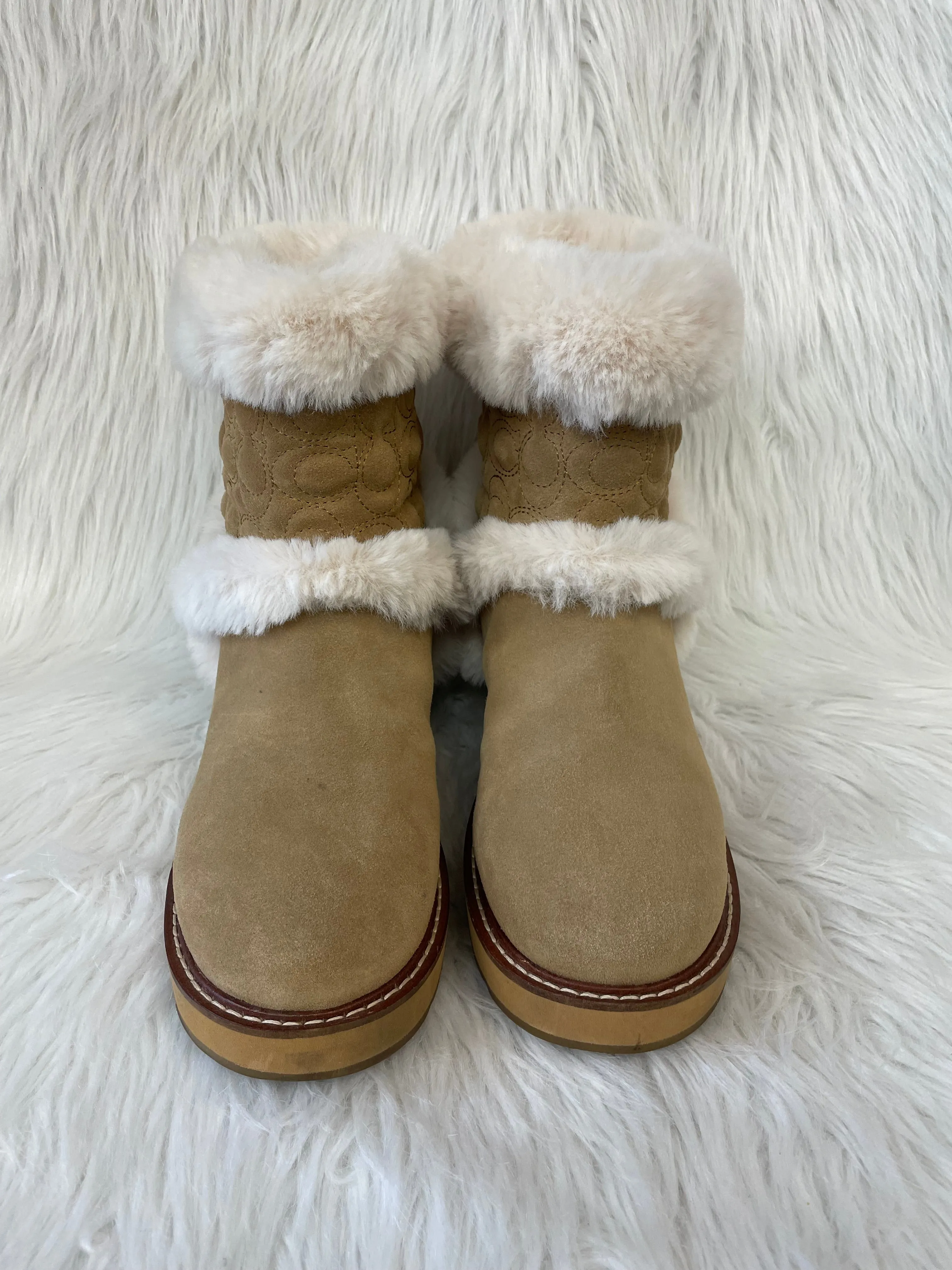 Brown Boots Designer Coach, Size 9.5