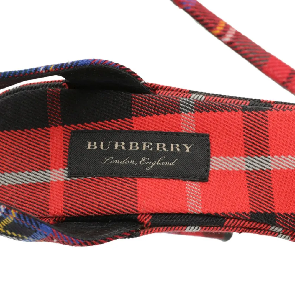 Burberry Red Hans T-Strap Cone Heel Sandal 41