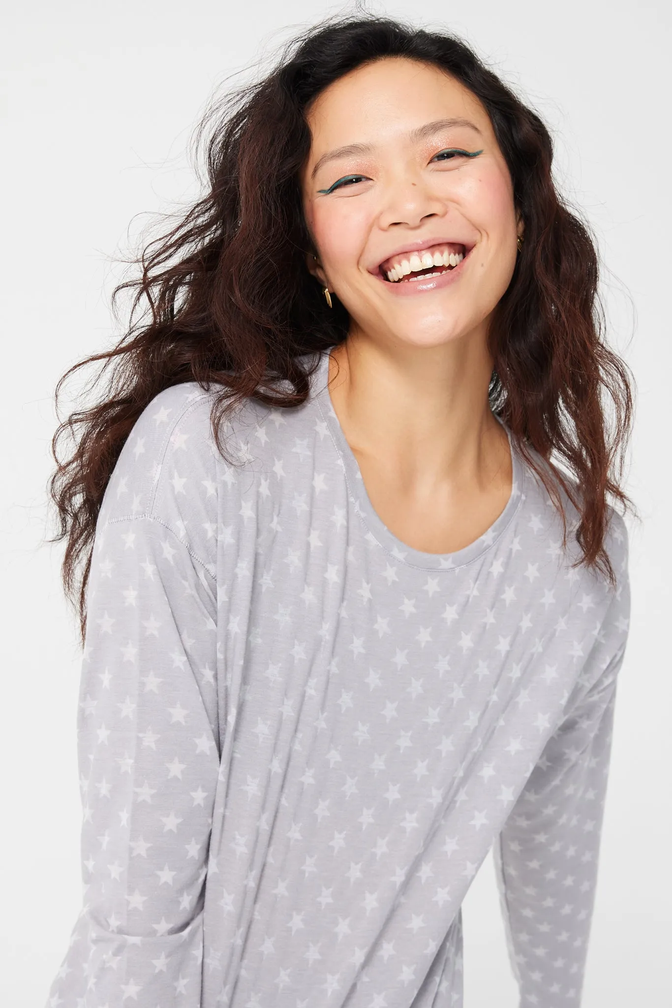 Burnout Long Sleeve Tee in Collegiate Gray Star