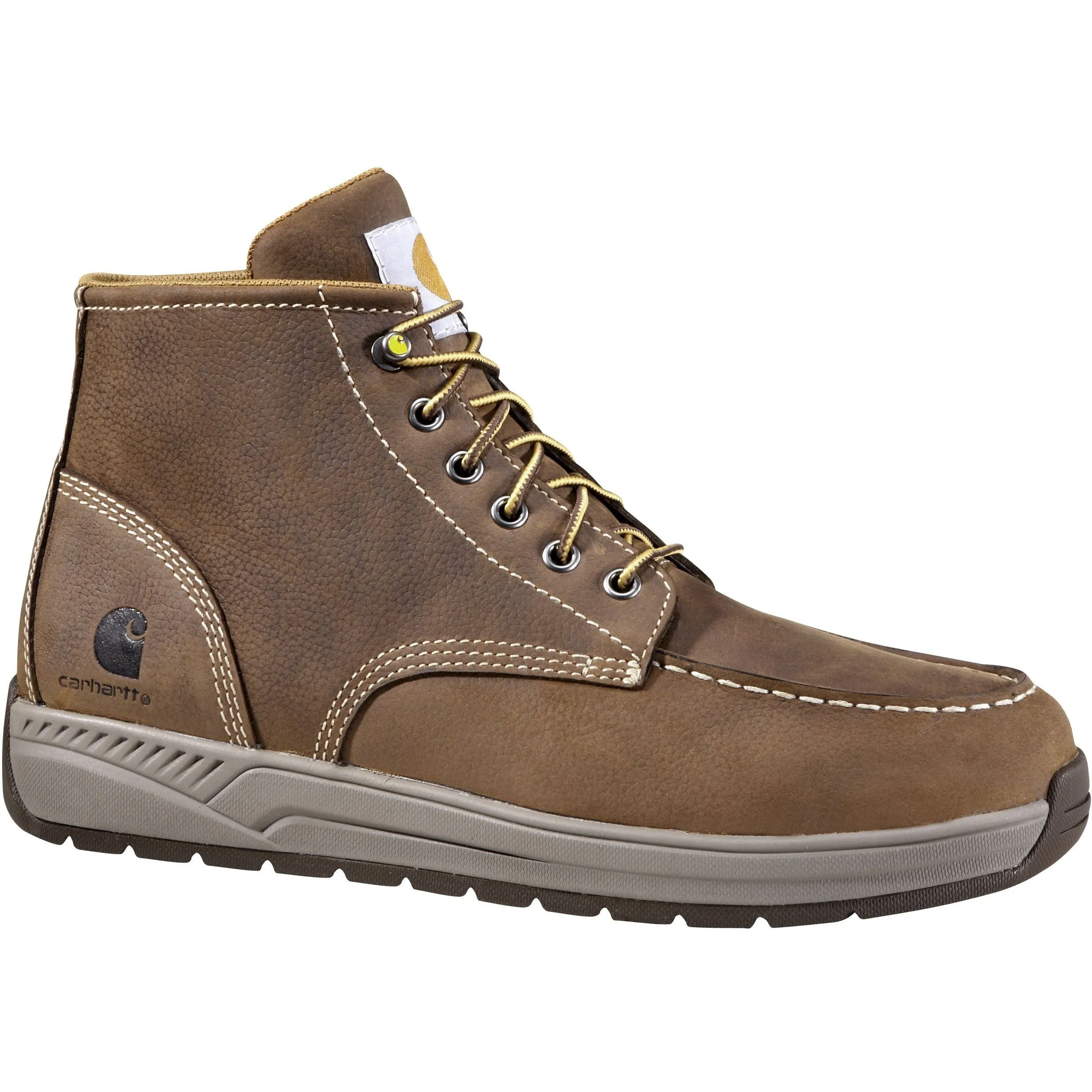 Carhartt Lightweight Soft Toe Wedge Work Boot for Men 4-Inch Brown - CMX4023