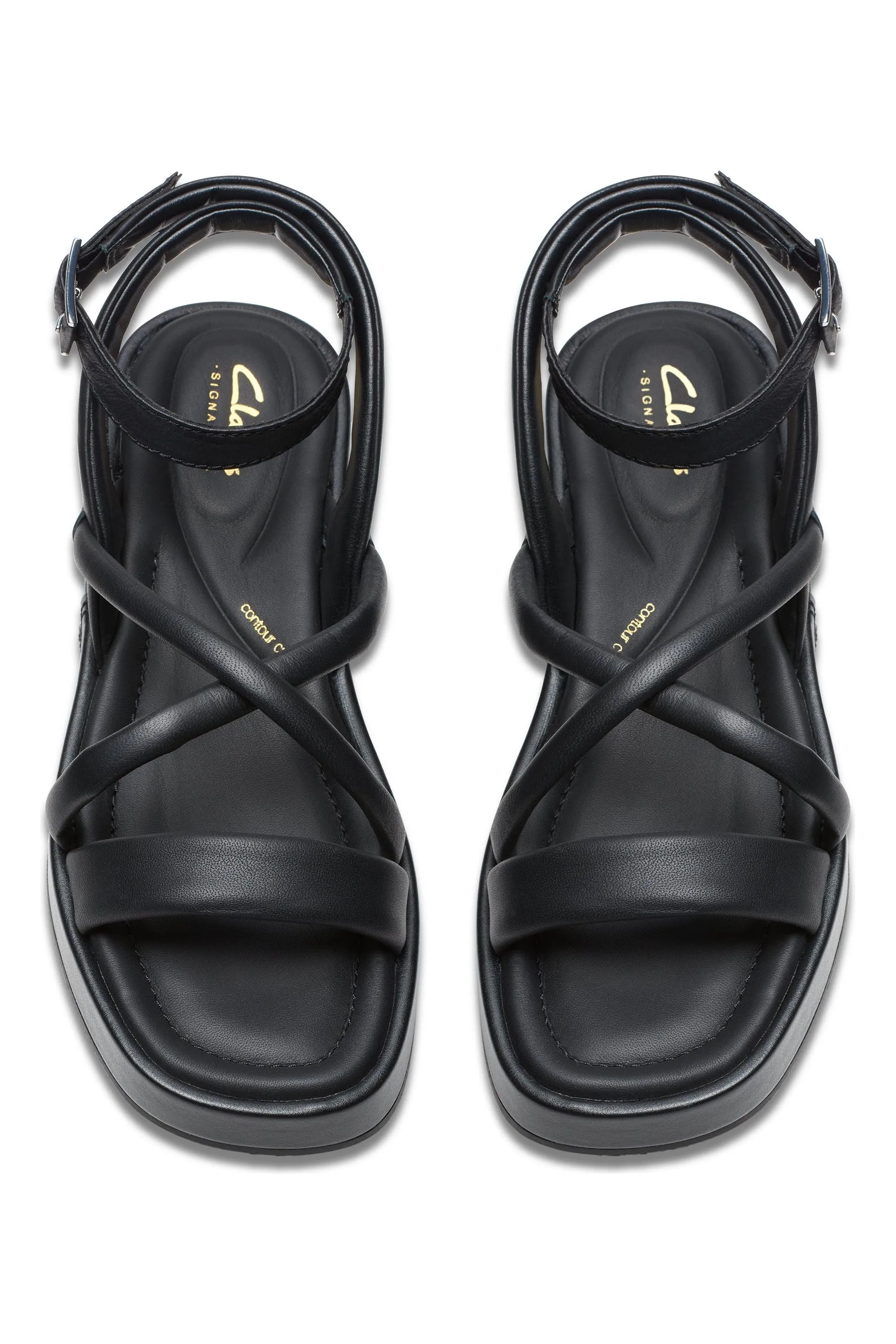Clarks Alda Cross in Black leather