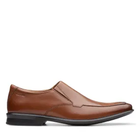 Clarks Bensley Step Dark Tan Leather