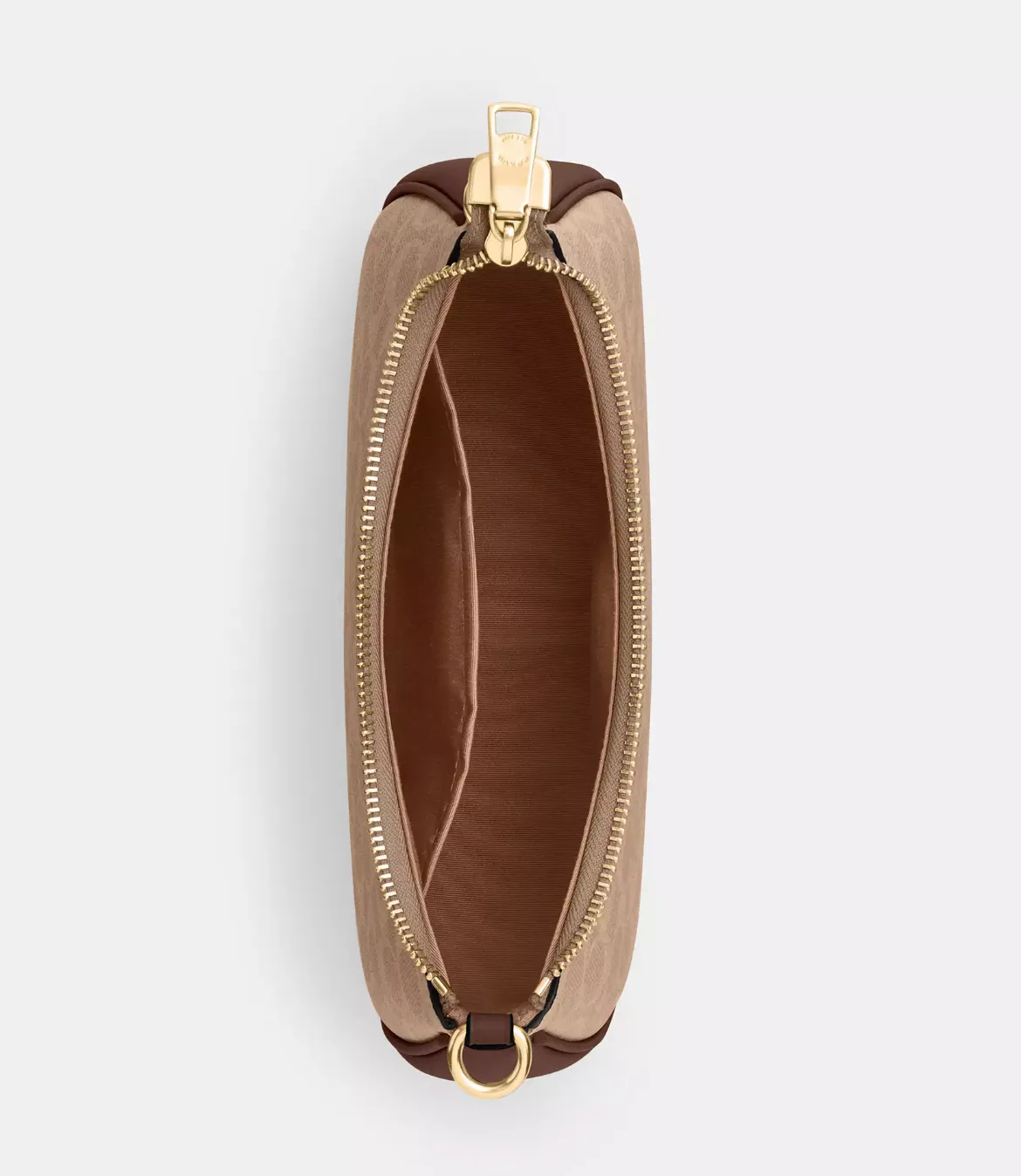 Teris Signature Coach Shoulder Bag in Luxurious Gold Tan Brown