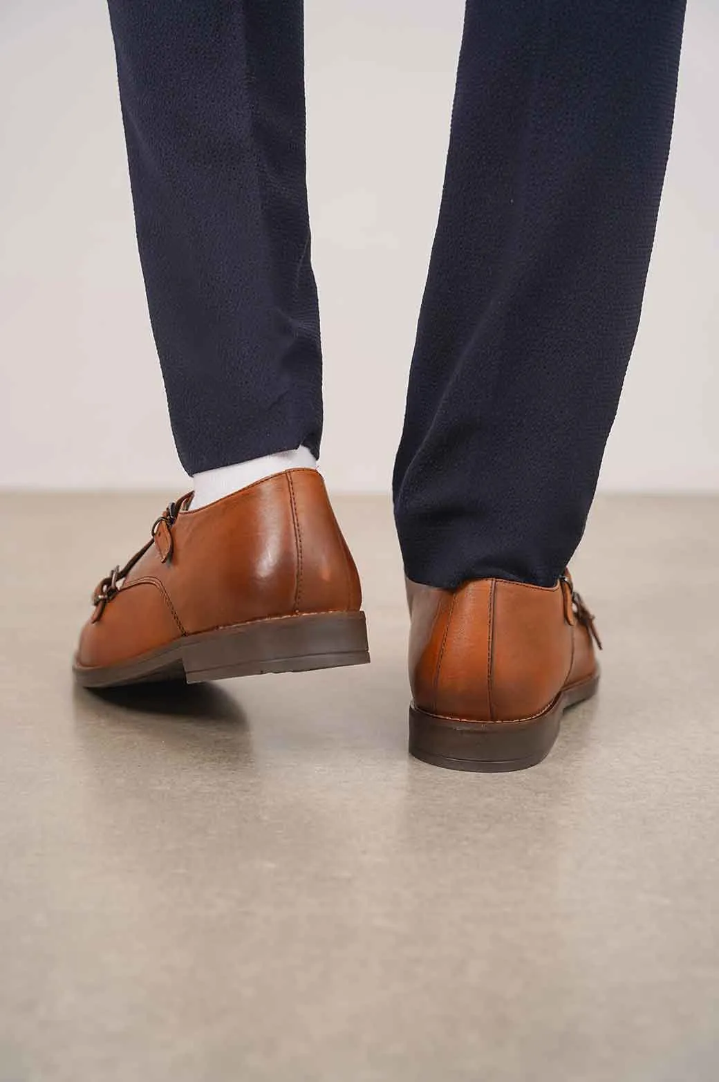 DOUBLE MONK LEATHER SHOES