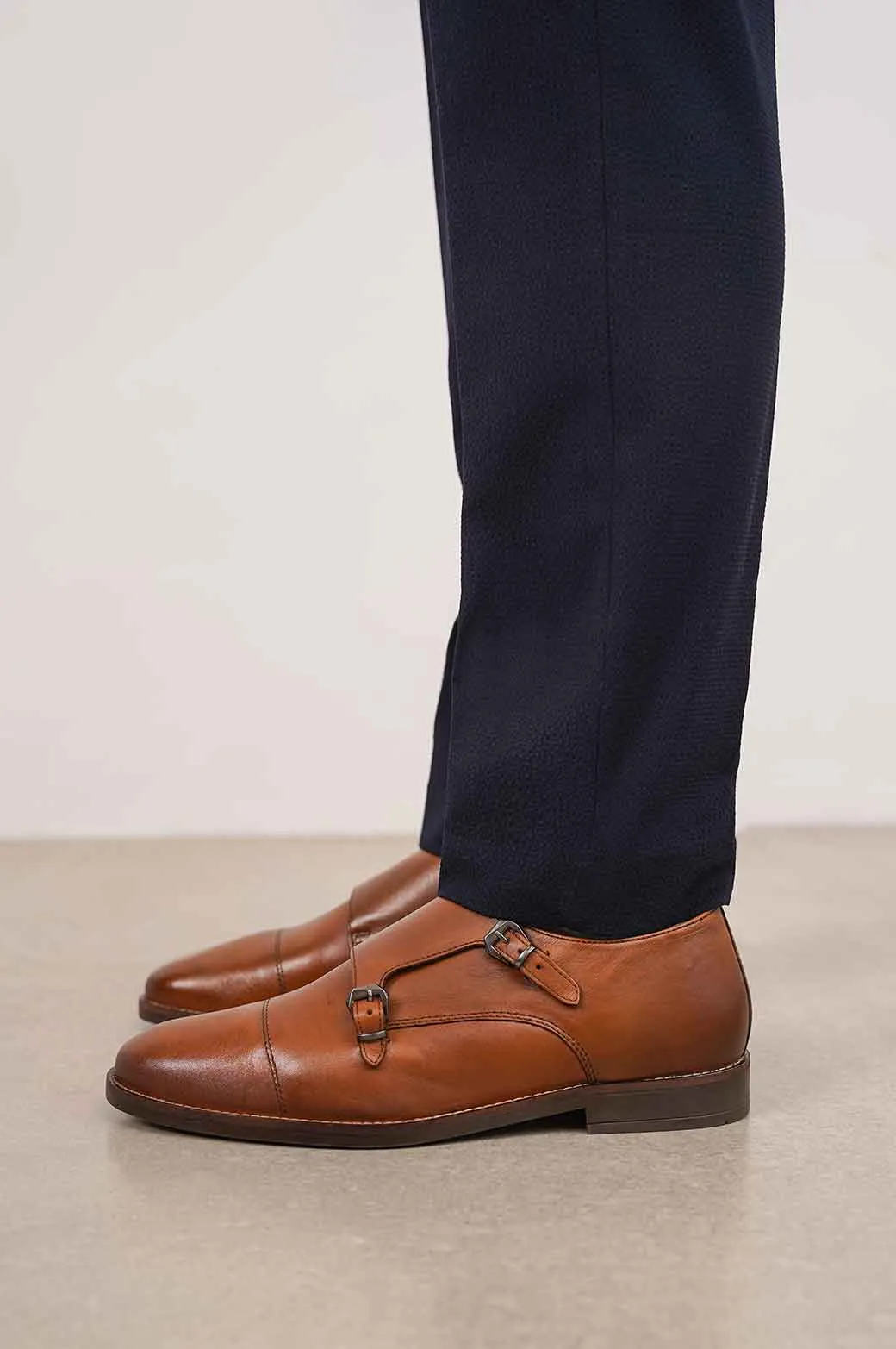 DOUBLE MONK LEATHER SHOES
