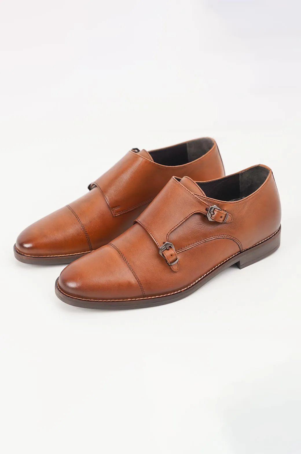 DOUBLE MONK LEATHER SHOES
