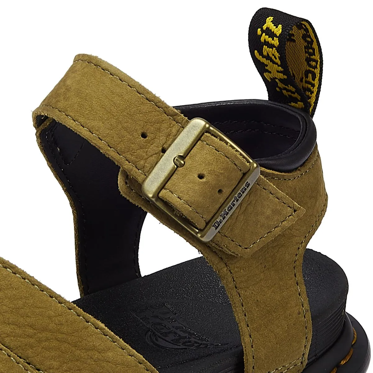 Dr. Martens Blaire Tumbled Nubuck Muted Women's Olive Sandals