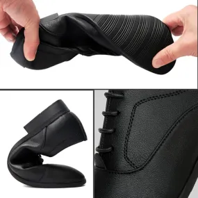 Formal Dress Shoes for Men Prom Dress Oxford for Men Lace Up Pointed Toe Leather Cap Toe New Shoes Rubber Low Top Non Slip Prom