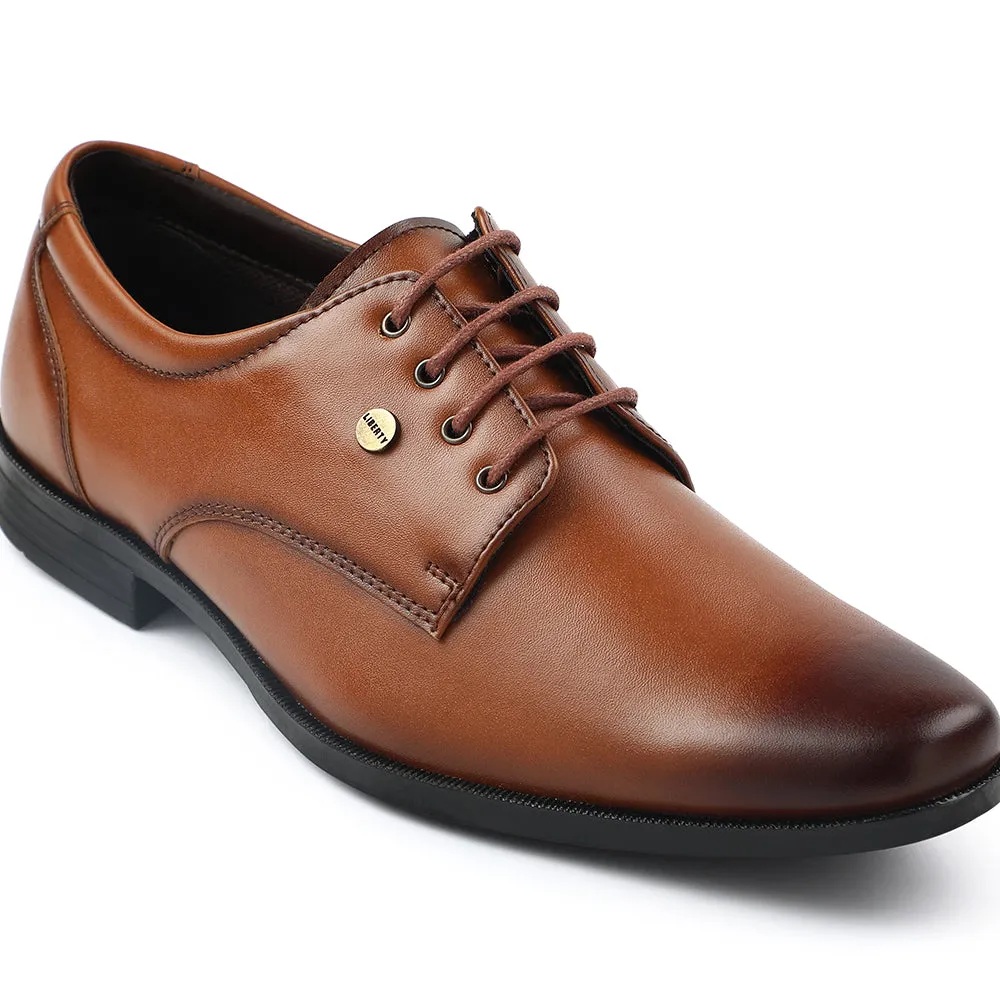 Fortune Tan Formal Lacing Derby Shoes For Men BENSTOCK1E By Liberty