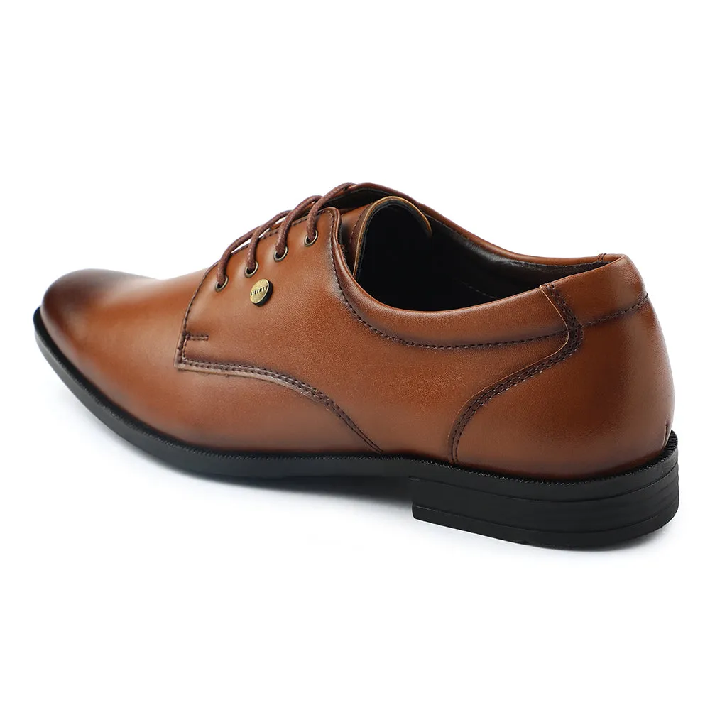 Fortune Tan Formal Lacing Derby Shoes For Men BENSTOCK1E By Liberty