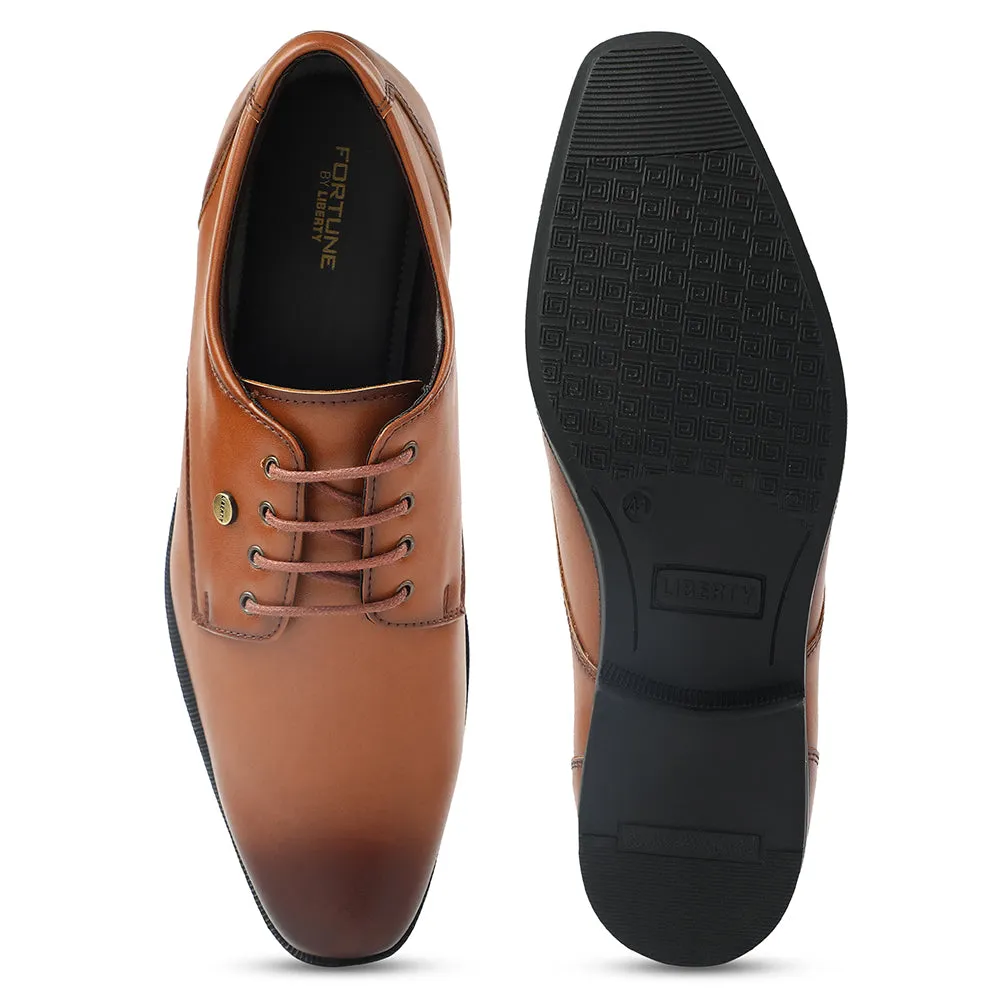 Fortune Tan Formal Lacing Derby Shoes For Men BENSTOCK1E By Liberty
