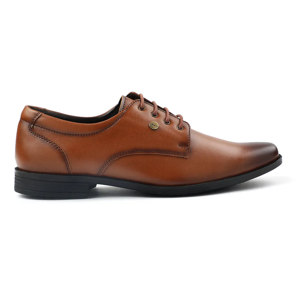 Fortune Tan Formal Lacing Derby Shoes For Men BENSTOCK1E By Liberty