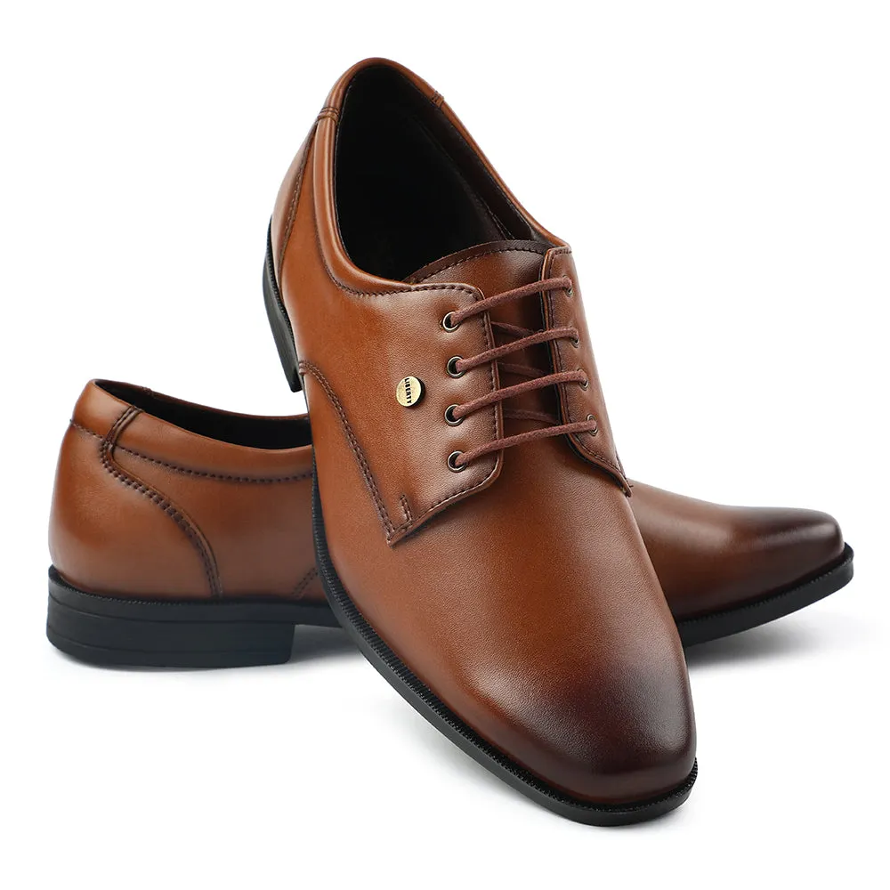 Fortune Tan Formal Lacing Derby Shoes For Men BENSTOCK1E By Liberty