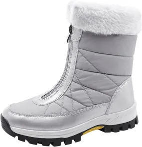 Insulated Snow Ankle Shoes for Men Fur Lined Non-Slip Womens Winter Walking Shoes for Men