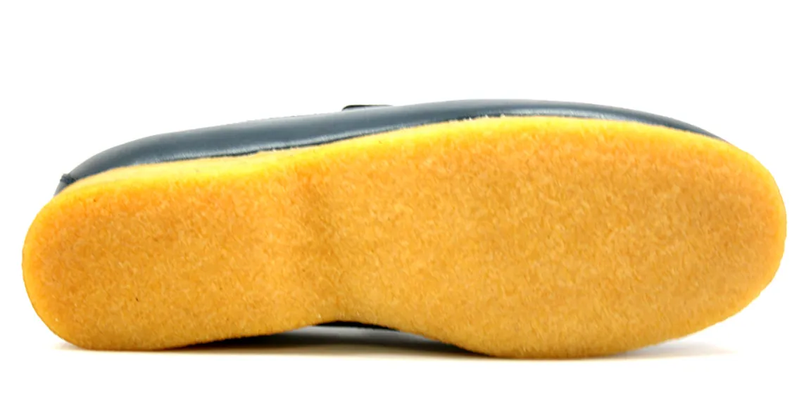 King Old School Leather and Suede Slip-On Shoe with Tassel Detailing
