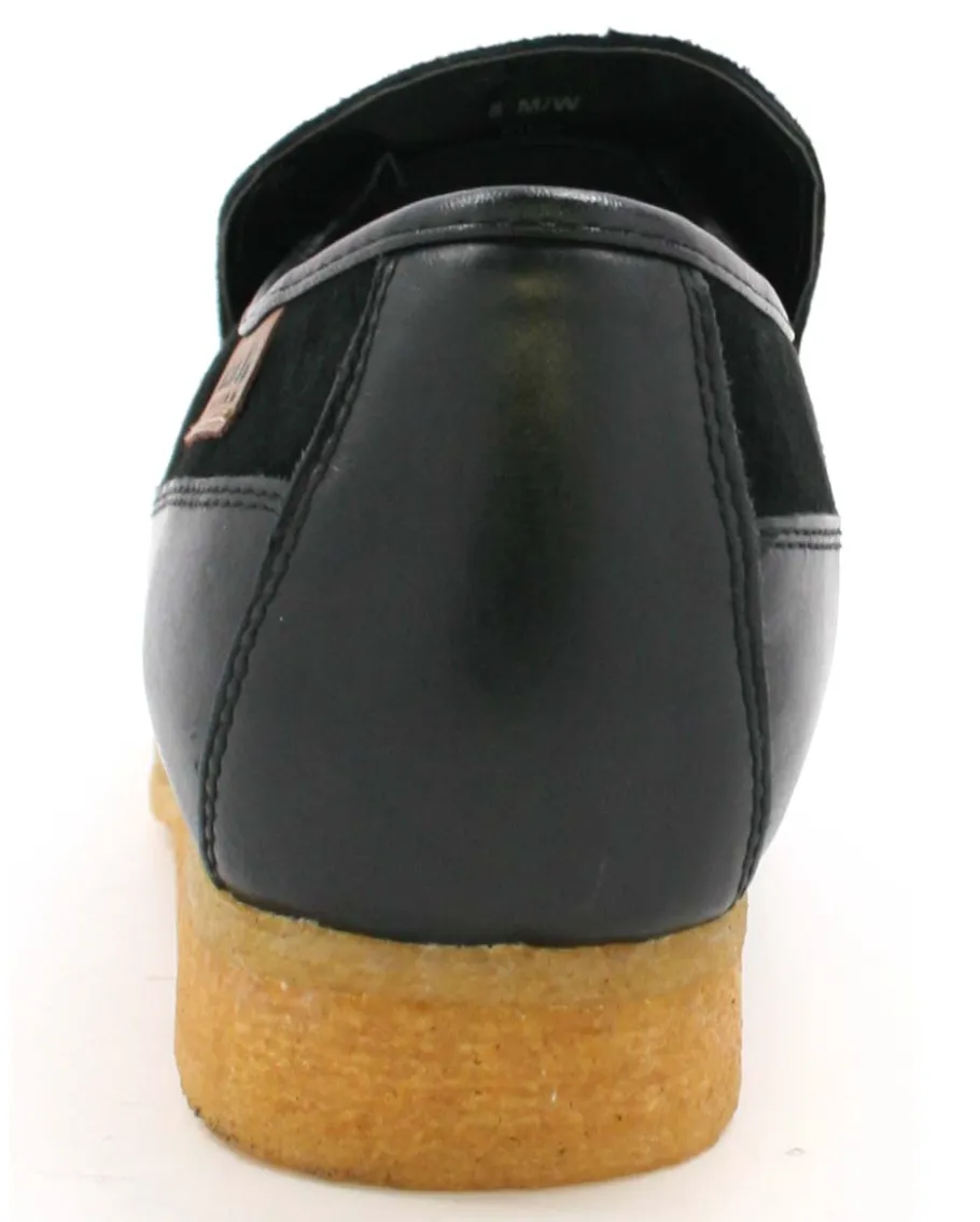 King Old School Leather and Suede Slip-On Shoe with Tassel Detailing