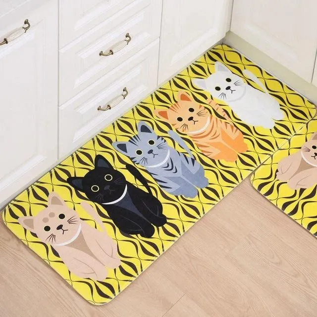 Kitties Floor Mat (Anti Slip)