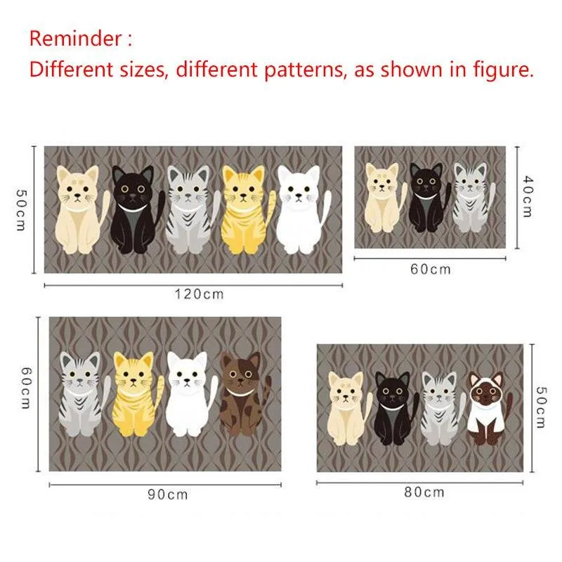 Kitties Floor Mat (Anti Slip)