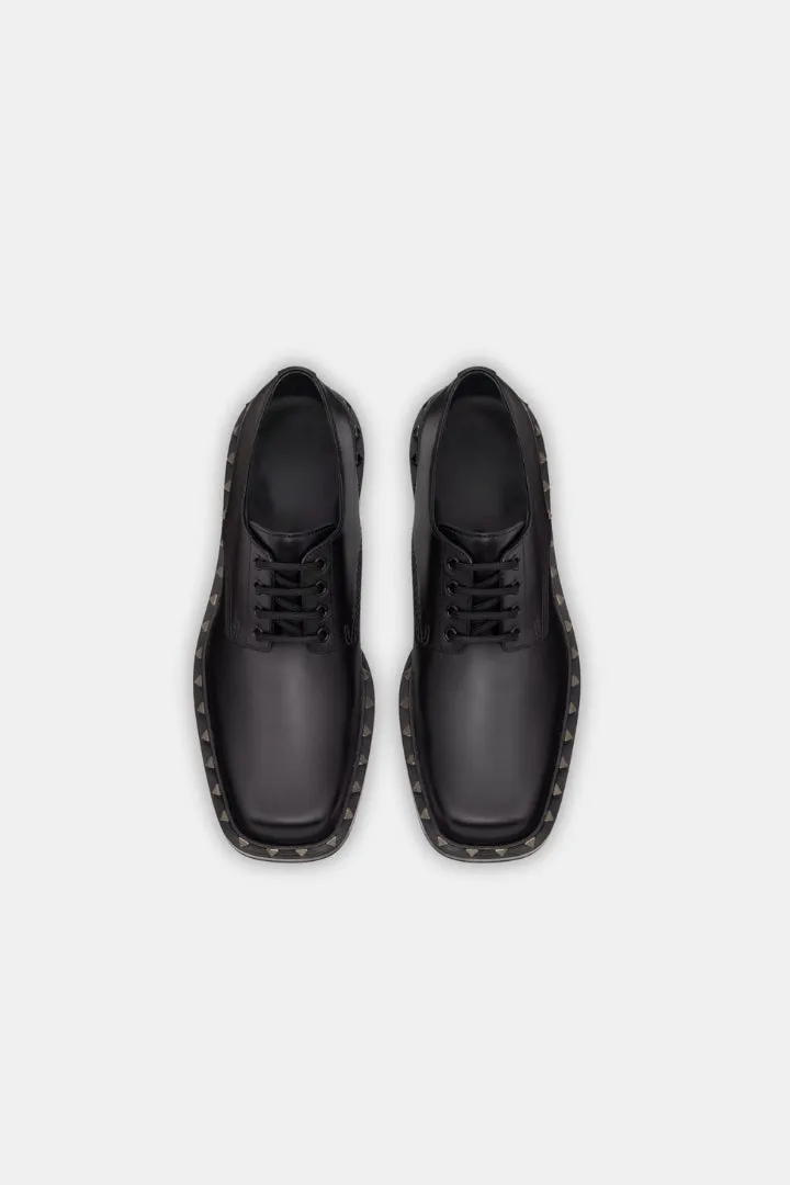 Low Black Lace-Up With Studs