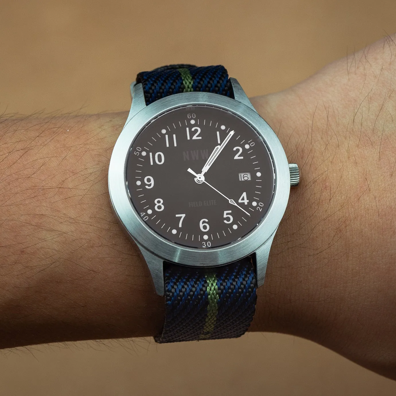 Lux Single Pass Strap in Navy Green