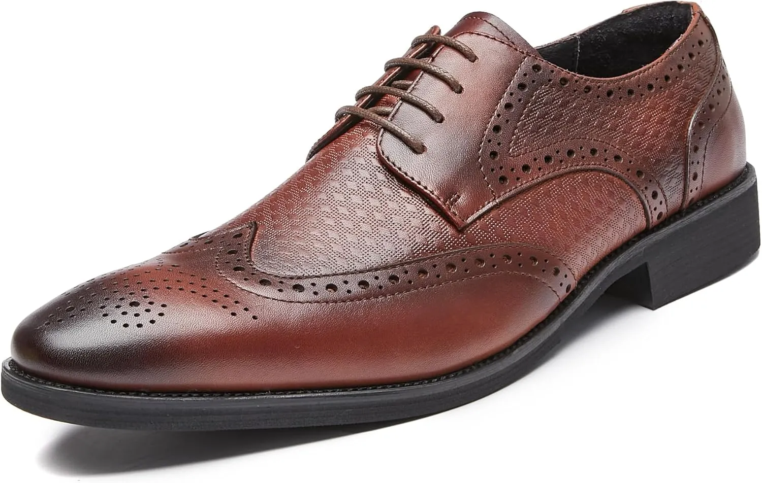 Men Dress Shoes Men's Oxfords Genuine Leather Wingtip Derby Shoes Formal Business Casual Dress Tuxedo Shoes