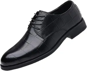 Men's Business Leather Dress Shoes Classic Lace-up Formal Oxfords Shoes