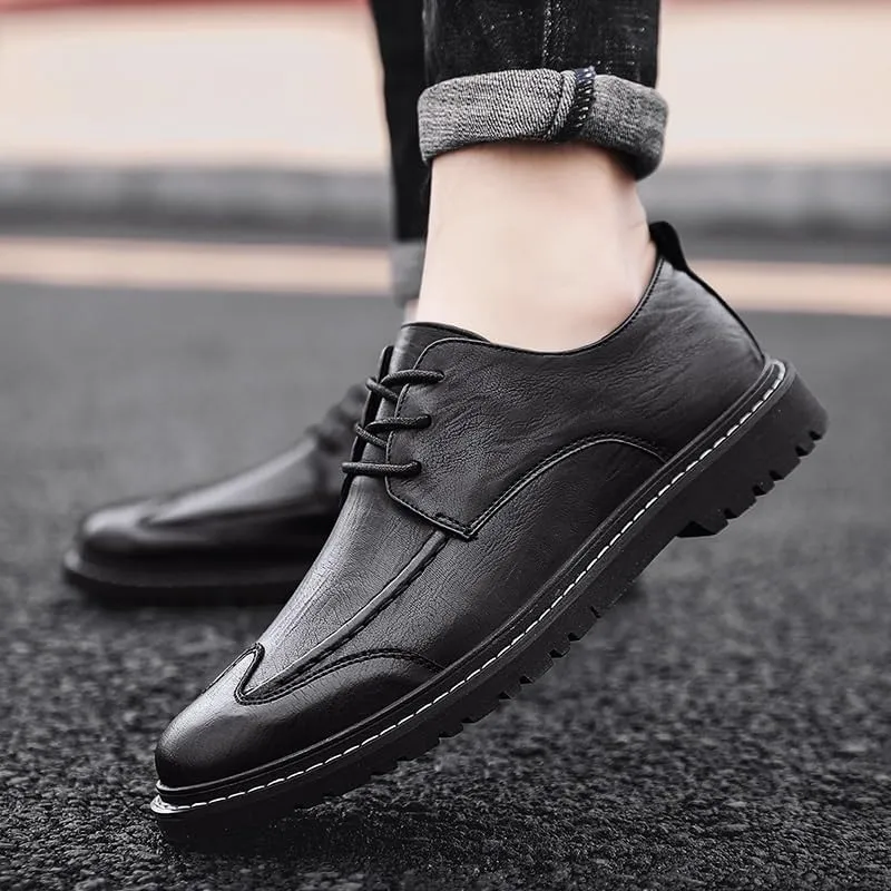Men's Casual Shoes Classic Business Leather Shoes Dress Oxford Shoes for Men Fashion Handcrafted Mens Dress Shoes Comfortable Flats Loafers New