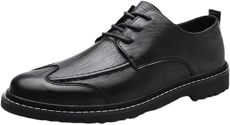 Men's Casual Shoes Classic Business Leather Shoes Dress Oxford Shoes for Men Fashion Handcrafted Mens Dress Shoes Comfortable Flats Loafers New