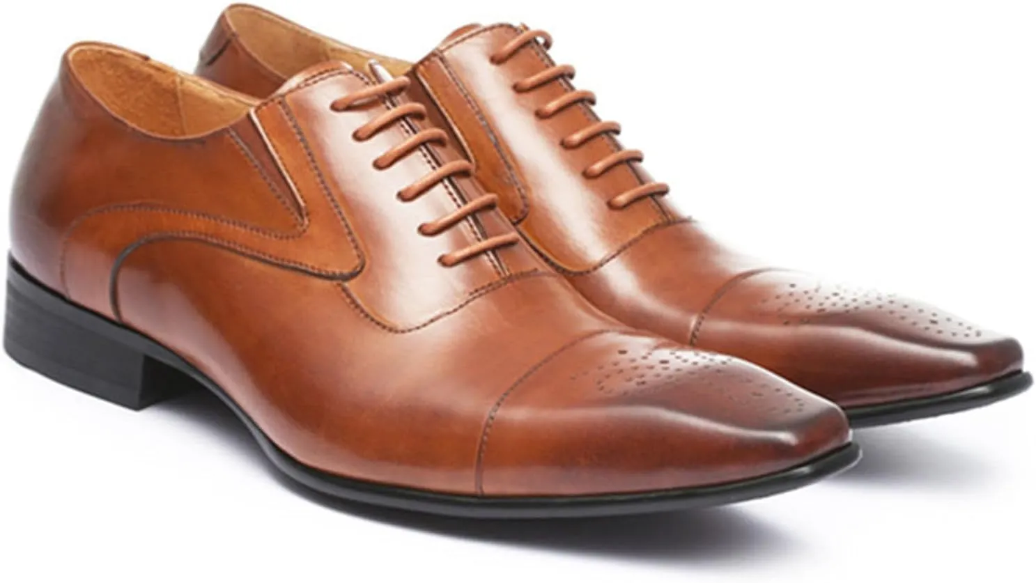 Men's Dress Shoes Leather Formal Business Oxford Derby Shoes Brogue Wingtip Retro Dress Shoes for Men