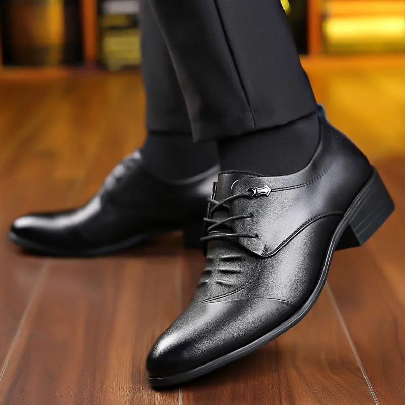 Men's Genuine Leather Low Oxford Slip-on Wedding Party Shoes Tuxedo Shoes for Men