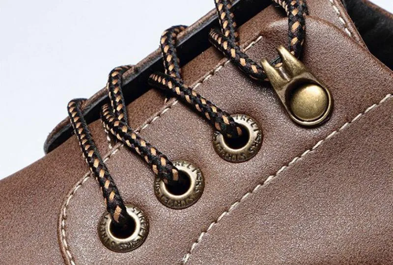 Men's Leather Waterproof Short Shoes