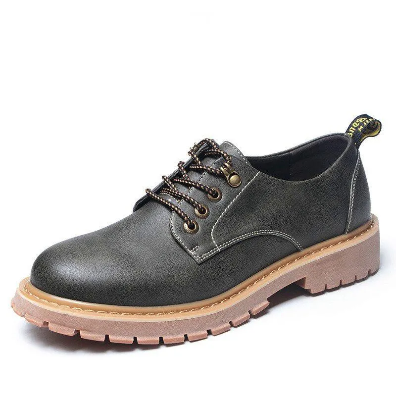 Men's Leather Waterproof Short Shoes