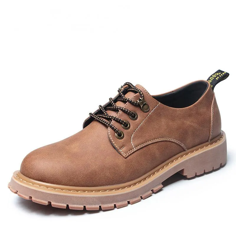 Men's Leather Waterproof Short Shoes