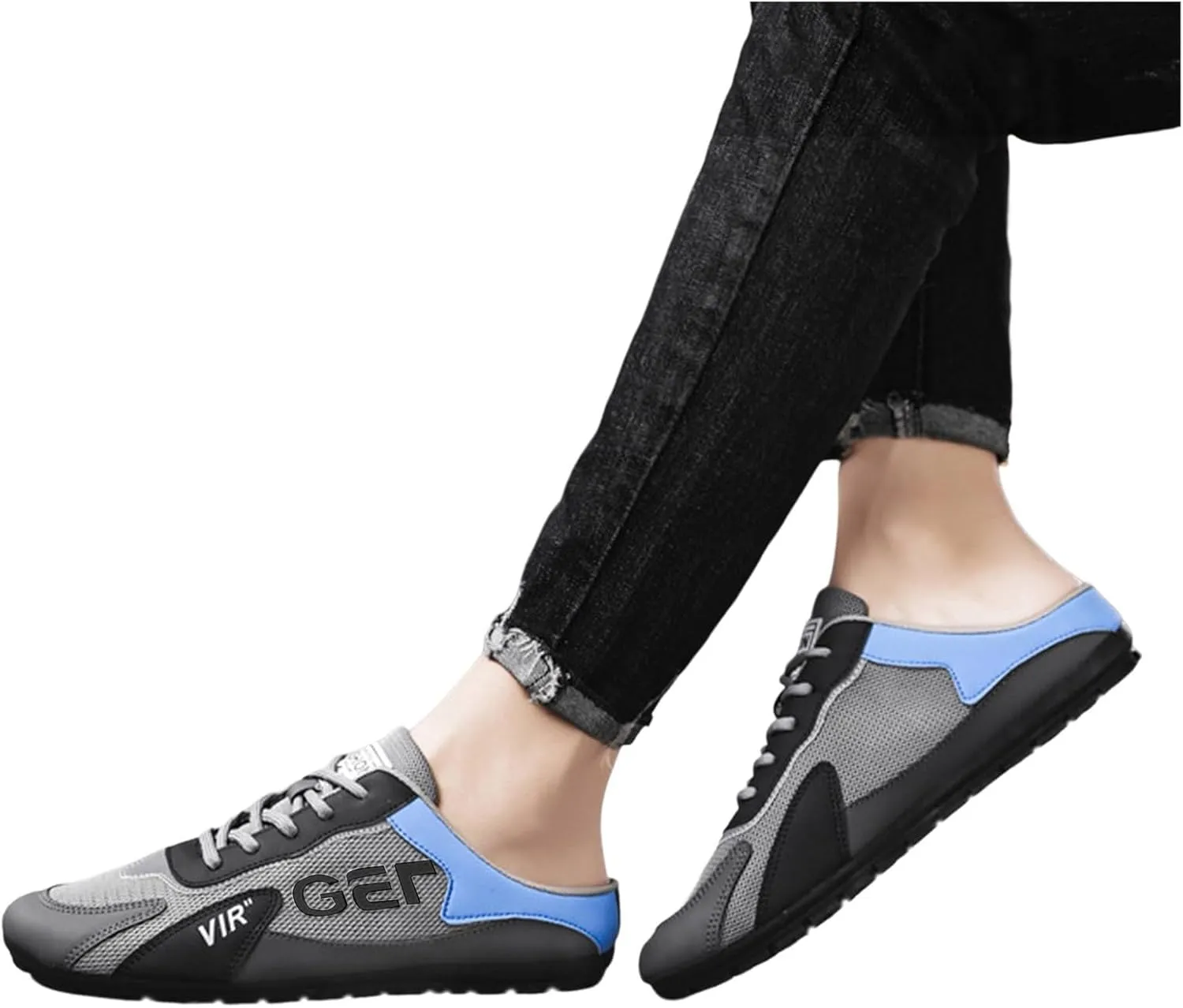 Mens Loafers & Slip-Ons Spring New Men's Shoes Korean Trendy All Casual Shoes Lazy Half Slip On Shoes Toe Shoes