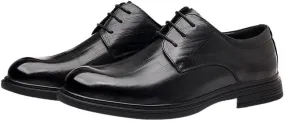 Men's Polishing Leather Lace-Up Oxfords Men's Solid Colour Vintage Slip On Penny Derby Shoes for Driving Walking Wedding Outdoor Indoor Size