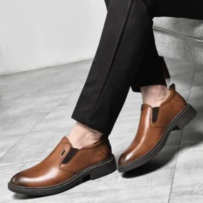 Men's Slip-On Prom Wedding Breathable Shoes Men Oxford Leather Fashion Dress Shoes Comfort Soft Sneakers Business Casual Shoe