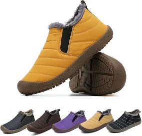 Men's Waterproof Warm Plush Lined Outdoor Snow Ankle Boots, Winter Boots Waterproof Snow Anti-Slip for Men and Women