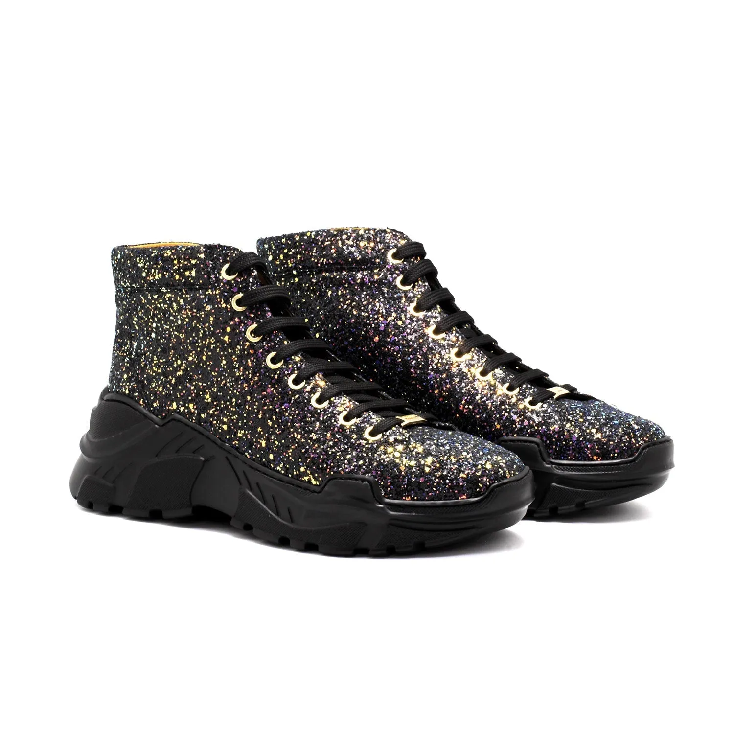 Mister Arro Men's Shoes Glitter Leather Ankle Boots (MIS1153)
