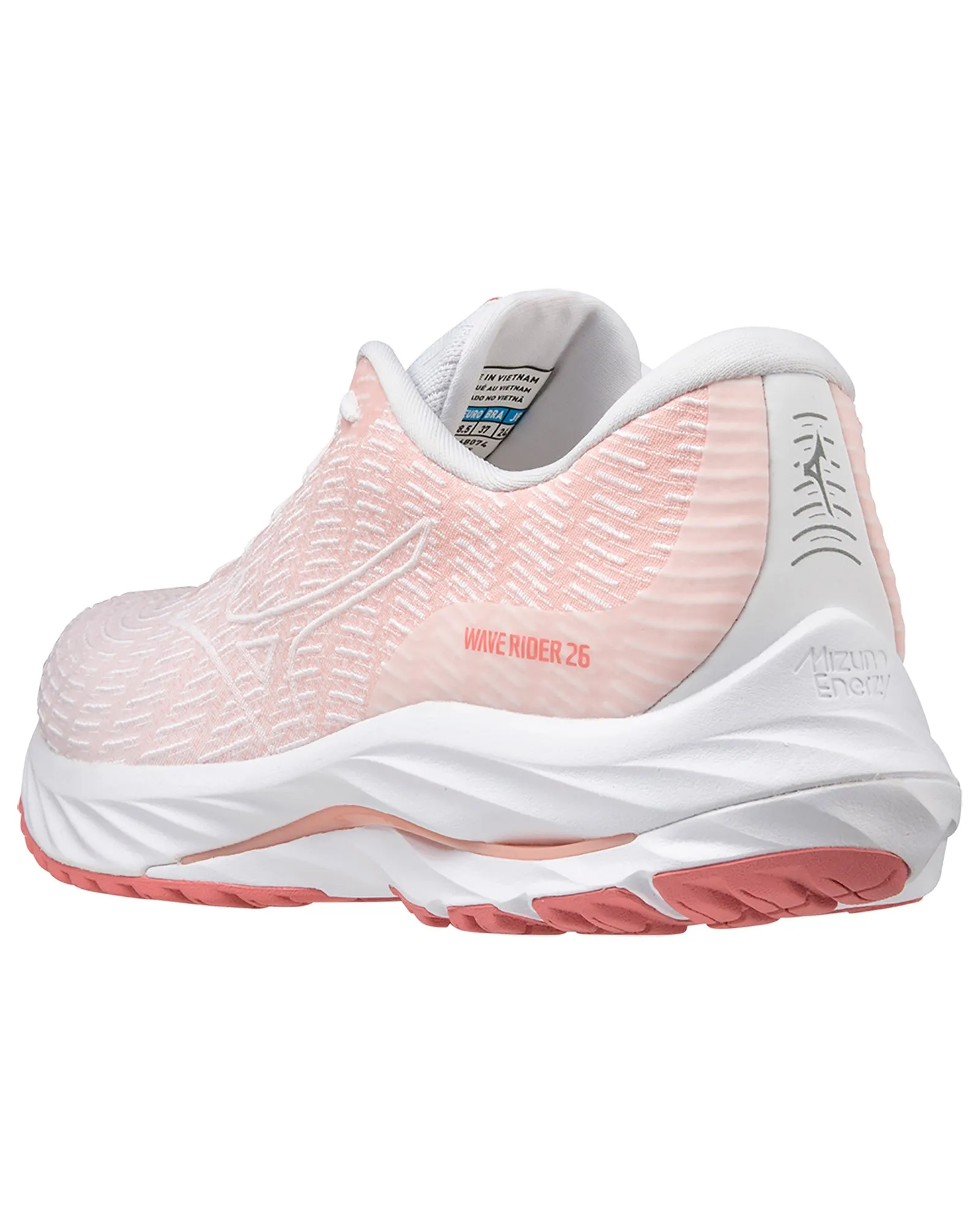 MIZUNO WAVE RIDER 26 SSW White Vaporous Gray Peach Bud