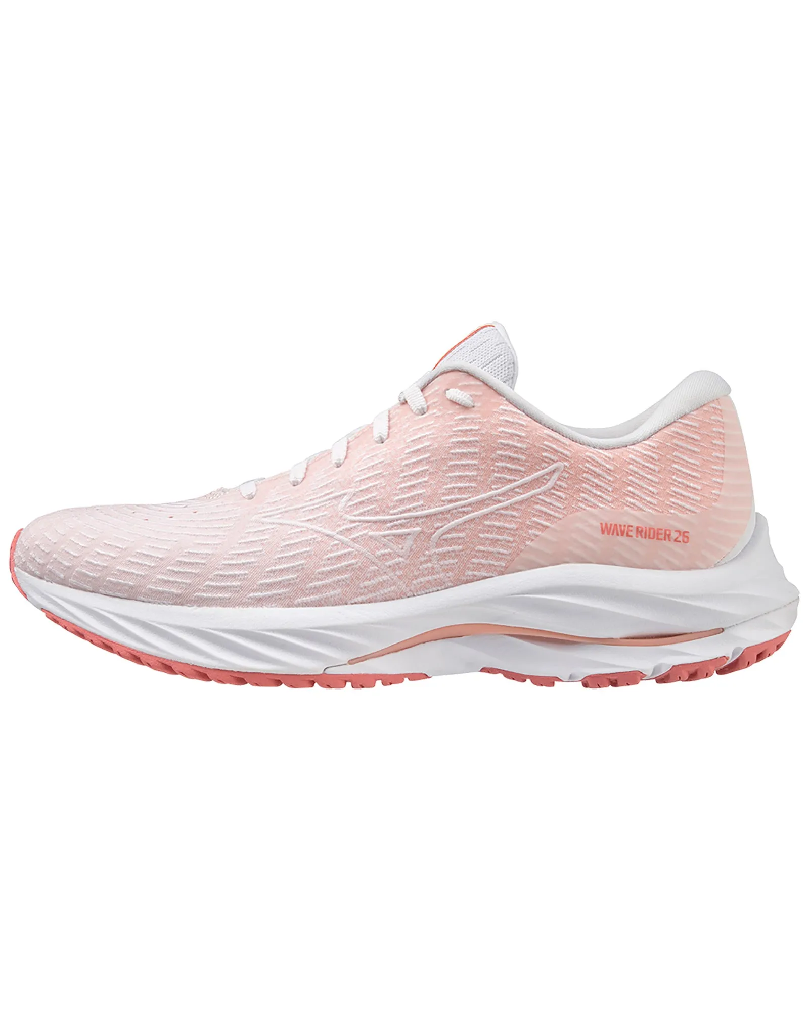 MIZUNO WAVE RIDER 26 SSW White Vaporous Gray Peach Bud