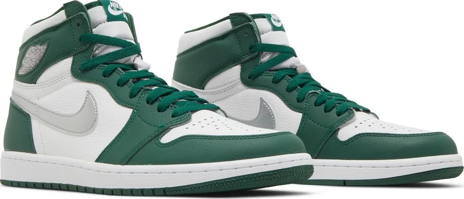 Nike - Air Jordan 1 Retro High OG Sneakers - Gorge Green/Metallic Silver/White