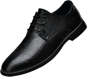 Oxford Dress Shoes for Men Men’s Formal Business Leather Shoes Lace Up Non-Slip Pointed Toe Wedding Comfortable
