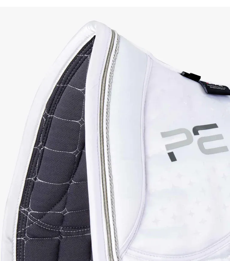 PEI Azzure Anti-Slip Satin Dressage Pad (White)